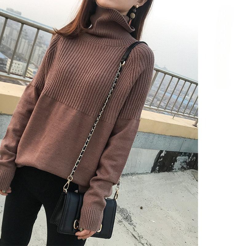 Sexy Turtleneck Womens Sweaters Casual Pullovers Solid Long Sleeve Korean Top Knit Sweater Women Winter Plus Size