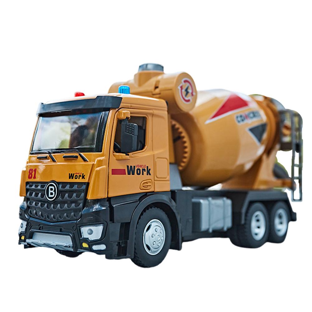 Engineering Vehicle Toys Acousto-optic Rebound Alloy Excavator Garbage Crane Mixer Dumper Model Gifts For Boys Girls