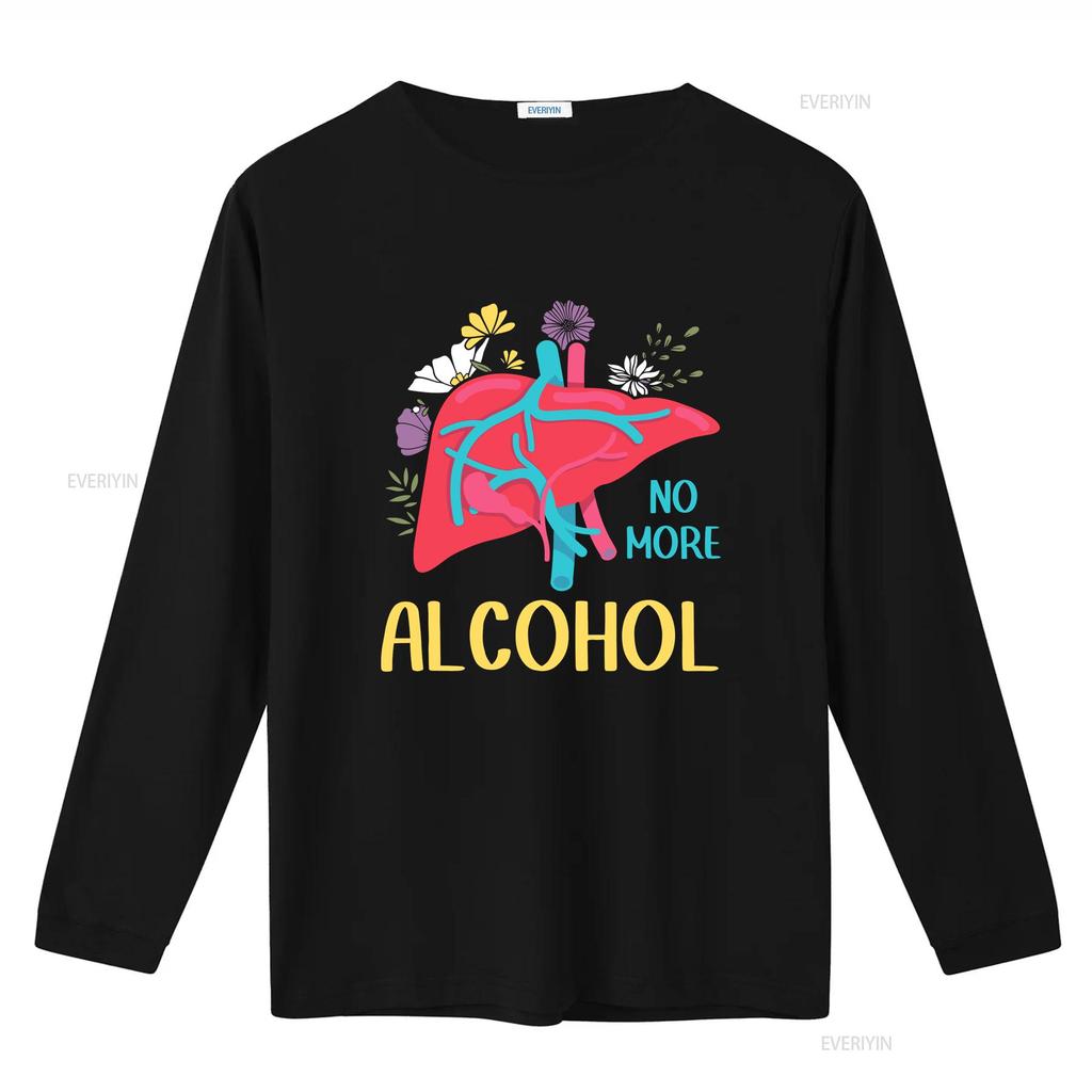 No More Alcohol Liver Disease Awareness T Shirt  Vintage Washed Stylish Graphic Breathable Fashion Soft Casual Stretched Unisex