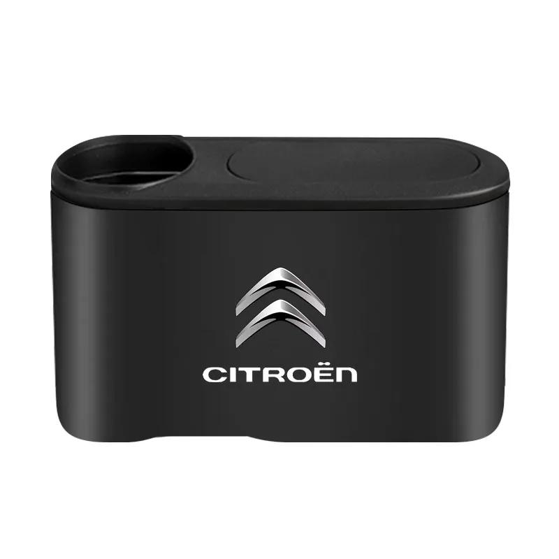 1Pcs Portable Hanging Mini Car Trash Can Wastebasket Trash Can with Lid For Citroen C1 C2 C3 C5 C6 C8 C4L DS3 DS4 Grand Picasso anw123