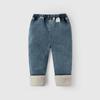 JELLYBABY Girls' Plush-Lined Denim Pants