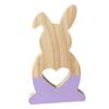 Lovely Hollow Heart Wooden Rabbit Art Craft Children Gift Home Office Decor