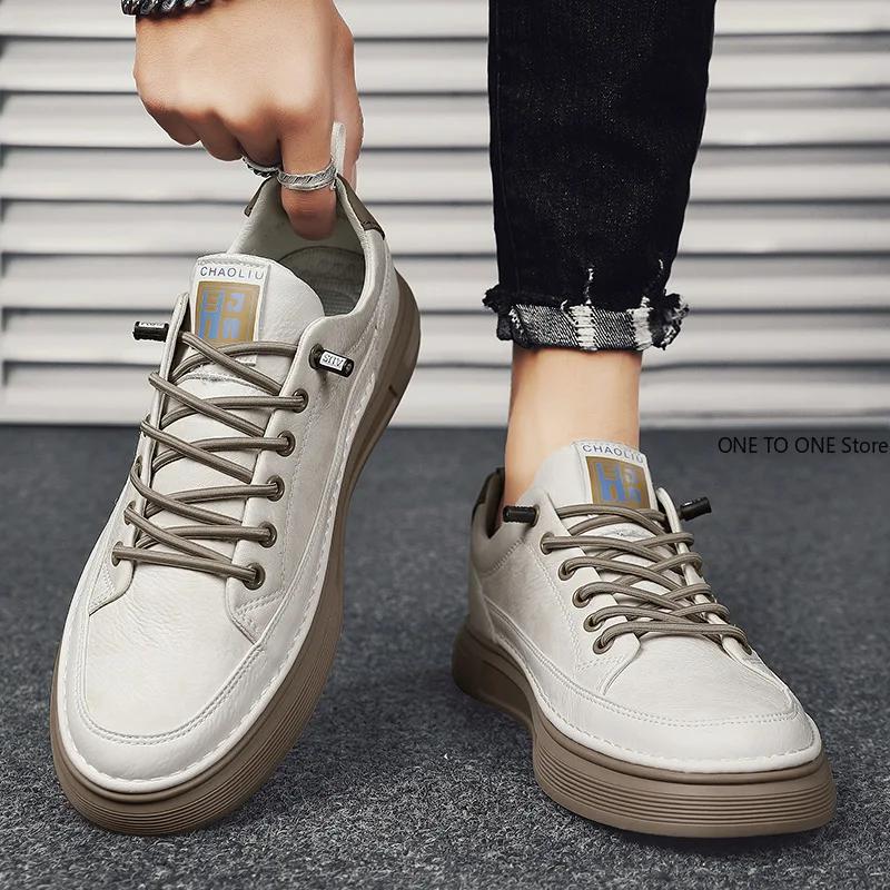 Fashion Mens Shoes Casual Platform Leather Chef's Loafers Fashion Summer Sneakers Outdoor Driving Tennis Running Luxury Trainers 2024