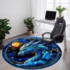1pc Dragon Fantasy Office Round Area Rug, Under Office Chairs Bedroom Living Room Home Decor, Room Deco