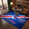 New York Rangers Personalized Crystal Velvet Carpet, Customized Name Text Soft Anti‑Slip Rug for Living Room Bedroom