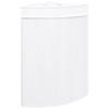 VidaXL Panier à linge d'angle Bambou Blanc 60 L