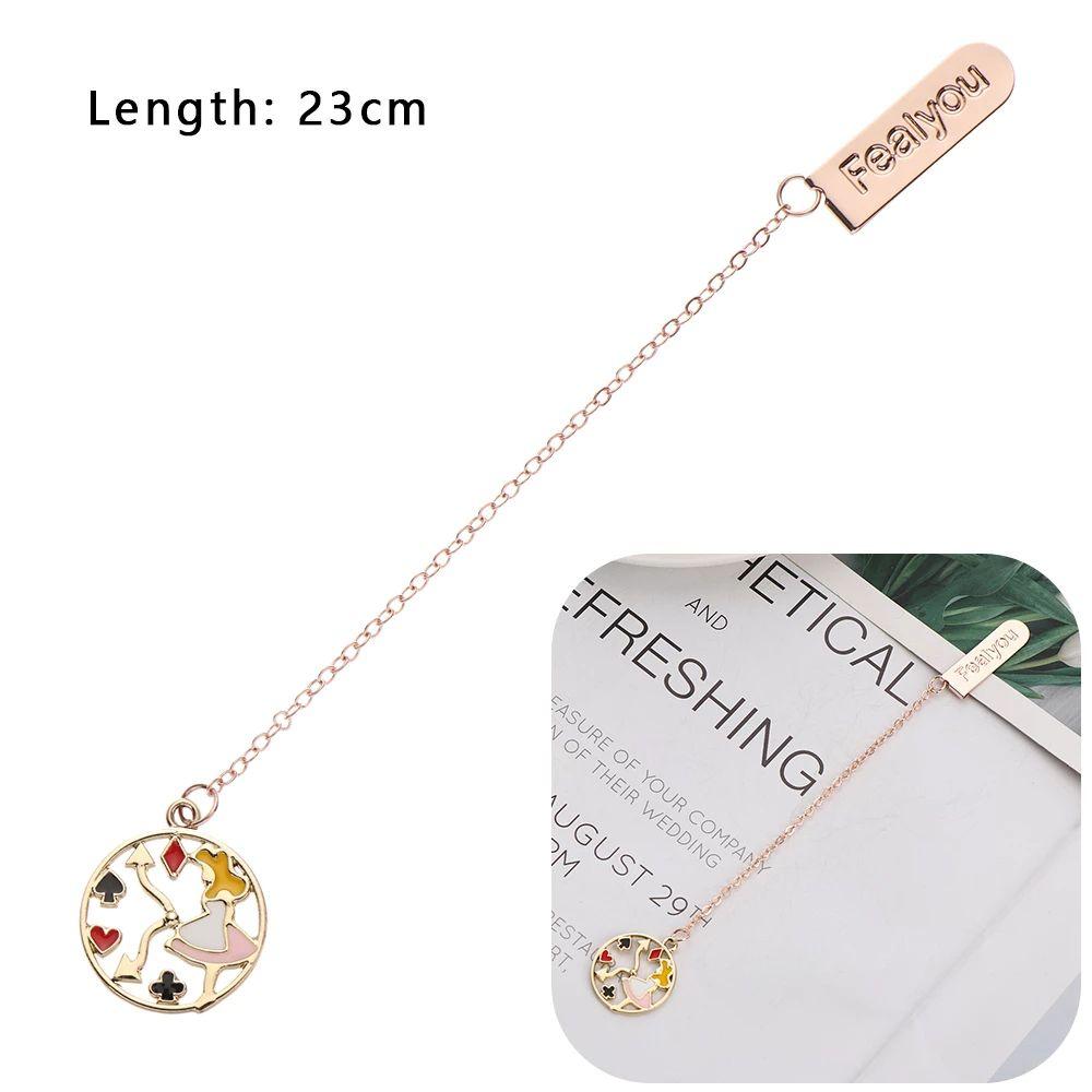 Book Clips Marker of Page Book Tag Pagination Mark Peach Heart Metal Bookmark Pendant Bookmark