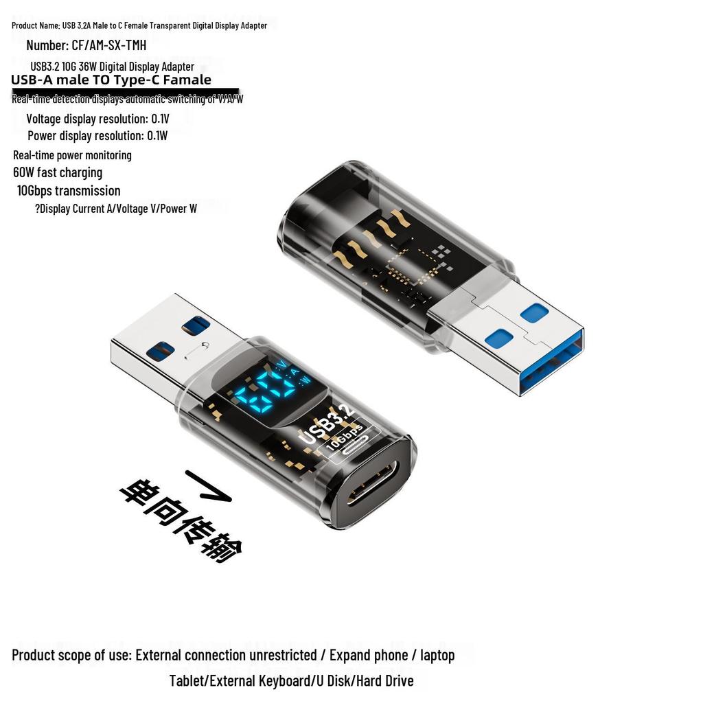 TYPE-C Digital Display Adapter with Full-Function OTG Support