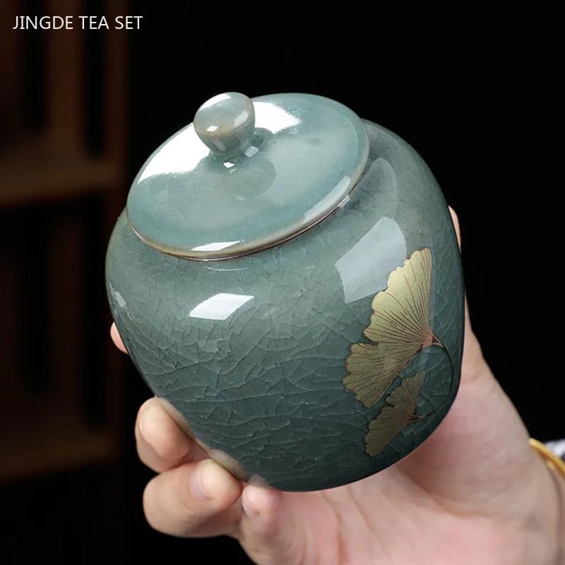 High-grade Retro Ceramics Tea Pot Chinese Tea Set Gaiwan Customized Ice Crack Glaze Teapot Exquisite Handmade Home Drinkware