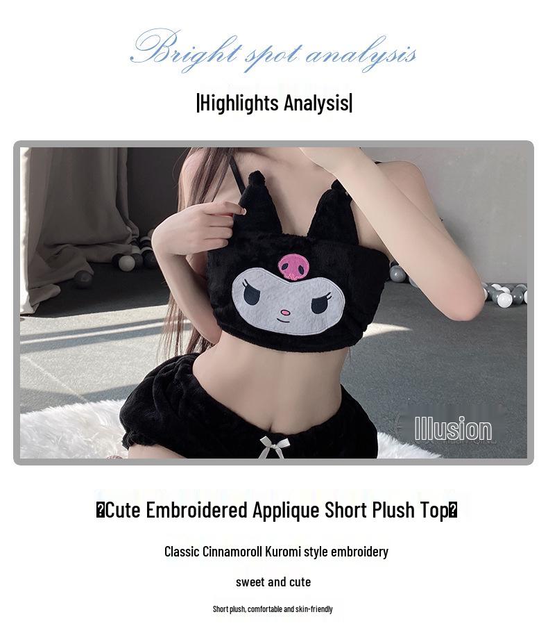 Illusionary Autumn/Winter Cartoon Lingerie Set: Cinnamoroll, My Melody & Kuromi Bra and Panty Collection