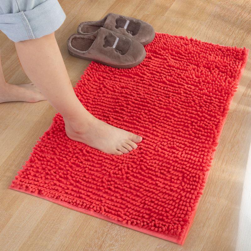 Chenille Anti-slip Bathroom Door Mat - Entry Floor Mat Carpet