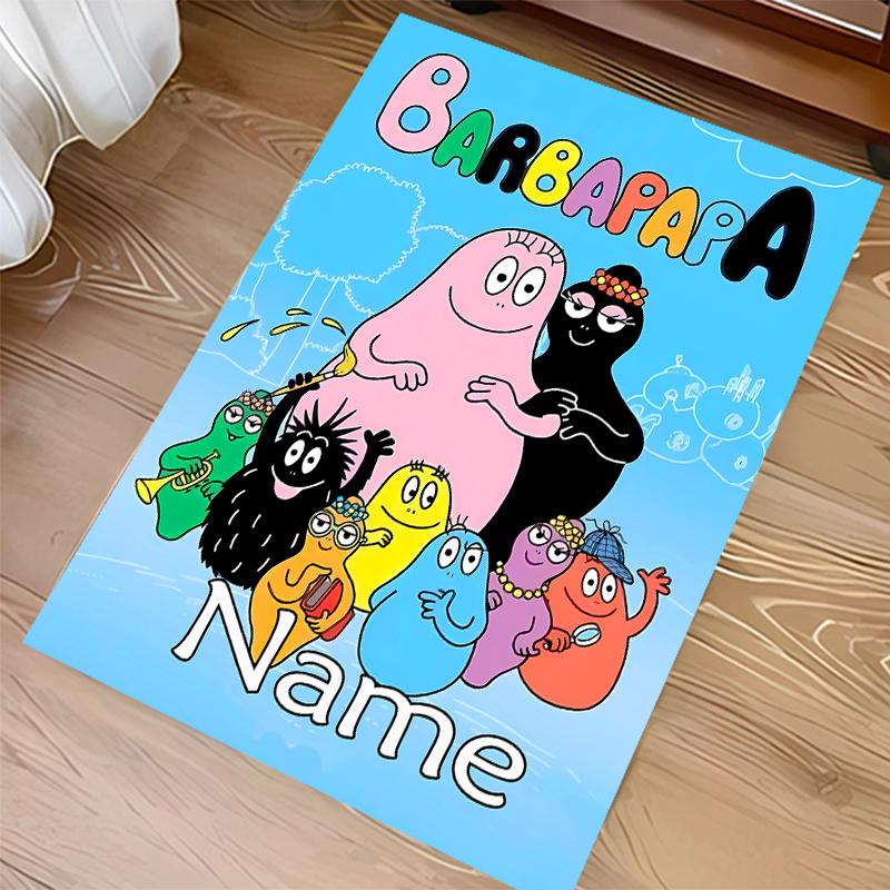 Custom personalization Barbapapa Print Area Rug - Soft, Washable Non-Slip Indoor Mat,Living Room,Home&Office Decorative Rug