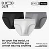 Plus Size Men's Summer Antibacterial Crotch Breathable Mid Waist Briefs