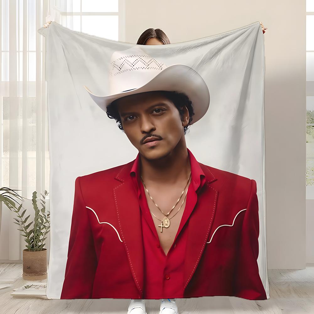 Cantante Bruno Mars Album The Romantic Throw Coperta Plaid in Flanella per Bambini Morbida Calda Antistatica Lavabile per Tutte le Stagioni