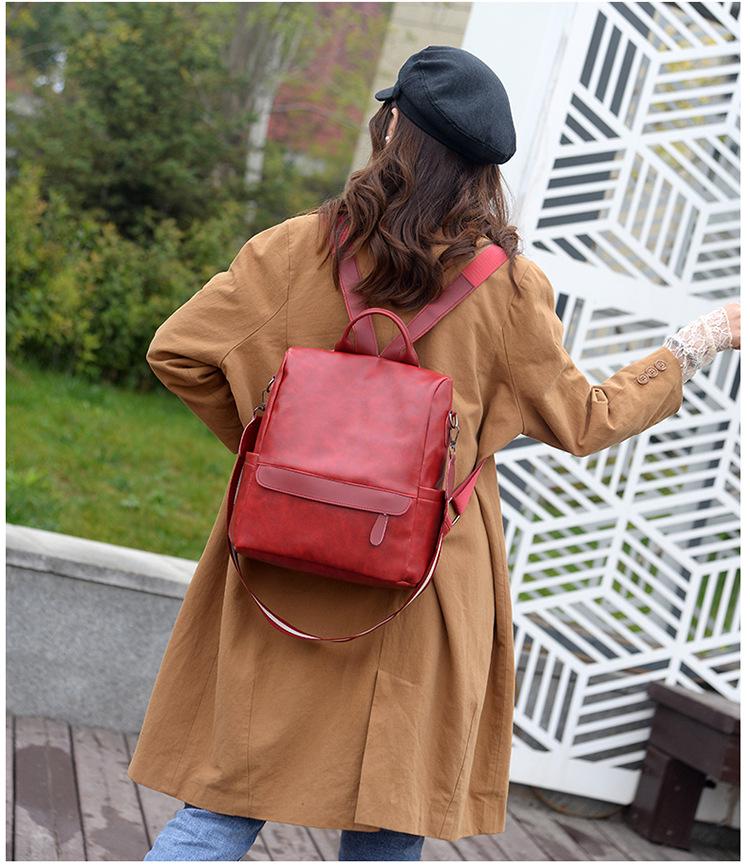 2025 Women's High-End Korean Versatile Backpack - Fashionable, Large Capacity, Retro Casual School Bag