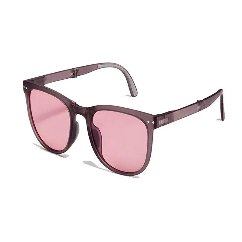 Fashion Classic Portable Foldable Sunglasses UV400 Summer Vintage Retro  Eyewear Women Lady Riding Eyeglasses Sun Shade