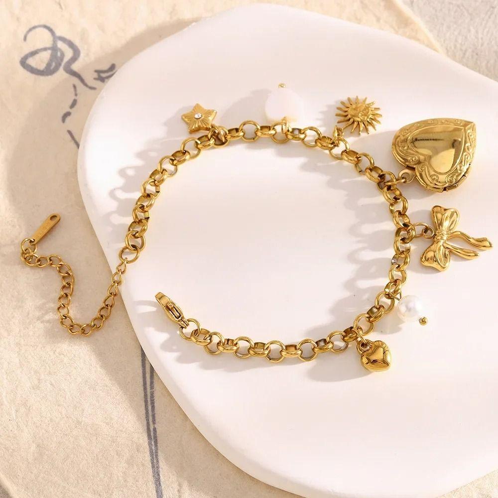 Pearl Love Photo Box Bracelet Fashion Photos Heart Hand Chain  Hand Accessory