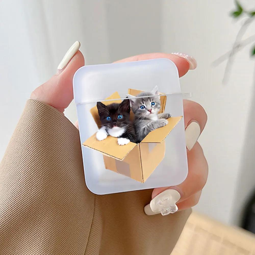 Cute Animal Cat Earphone Case for Airpods 4th 3rd Pro 3 2 Shockproof Covers for Airpod 2 3 1 Protective Accessorie Shell Fundas