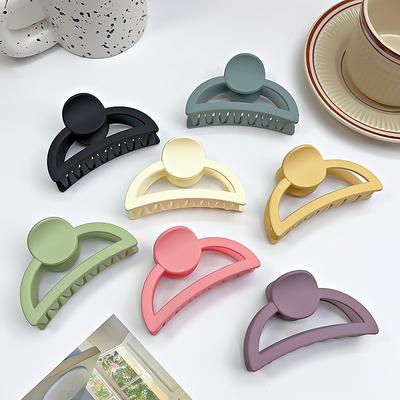 9CM Simple Geometric Plastic Hair Claws for Women Girls Ponytail Holder Hair Styling Accessories