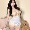Sex underwear halter flower show grass pure desire nightdress sexy lace hot suspender pajamas bed passion suit