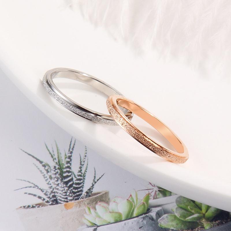 Silberne Frosting Partnerringe für Hochzeit Verlobung Schmuck Geschenke Geburtstagsgeschenk Liebhaber Partnerringe für Männer und Frauen
