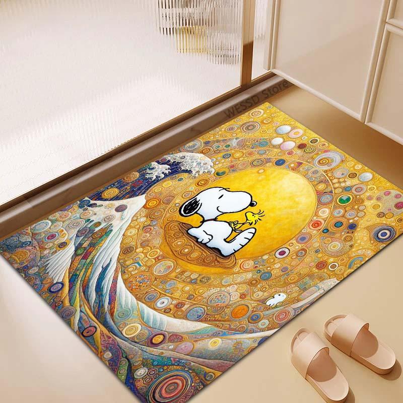 3D Snoopy anti-slip rug, suitable for living rooms, bedrooms, game rooms, sofas, home décor, doormats