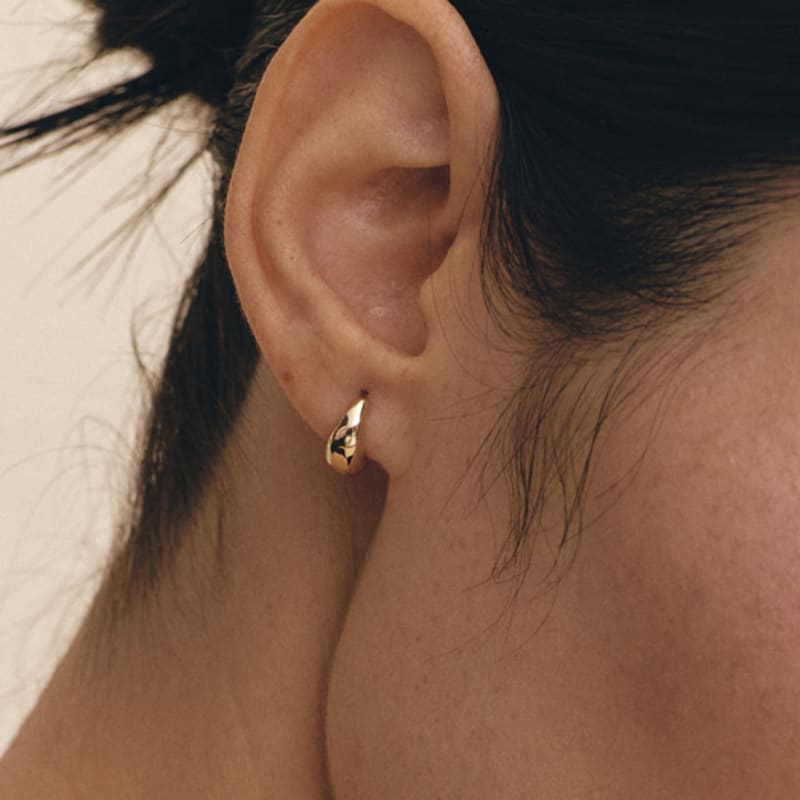 By Hyeres Luna Pebble One Touch Earrings S (2 Colors) BH6E45620_2