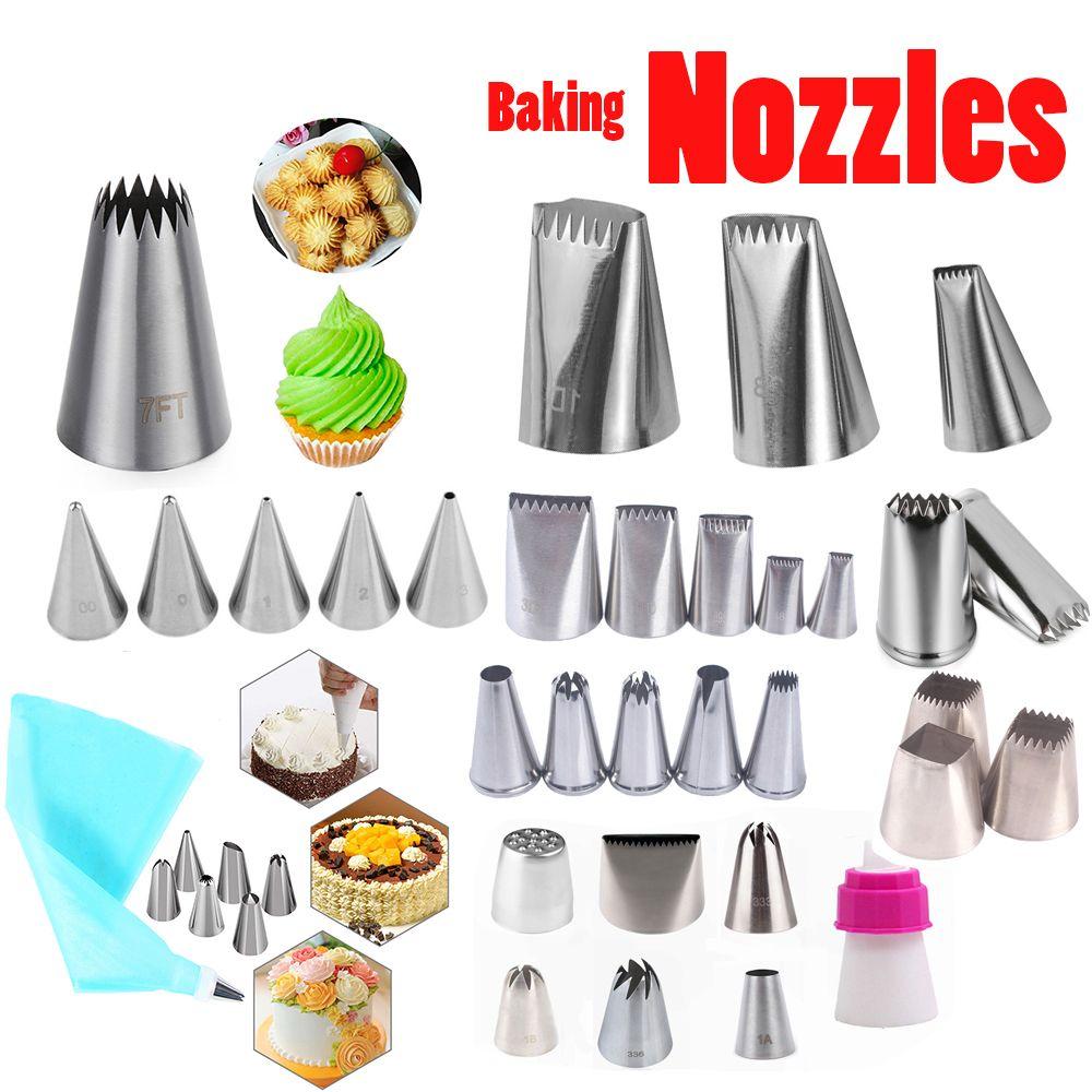 Pastry Tips Stainless Steel Cake Decorating Icing Piping Nozzles Ice Cream Tool Baking Mold
