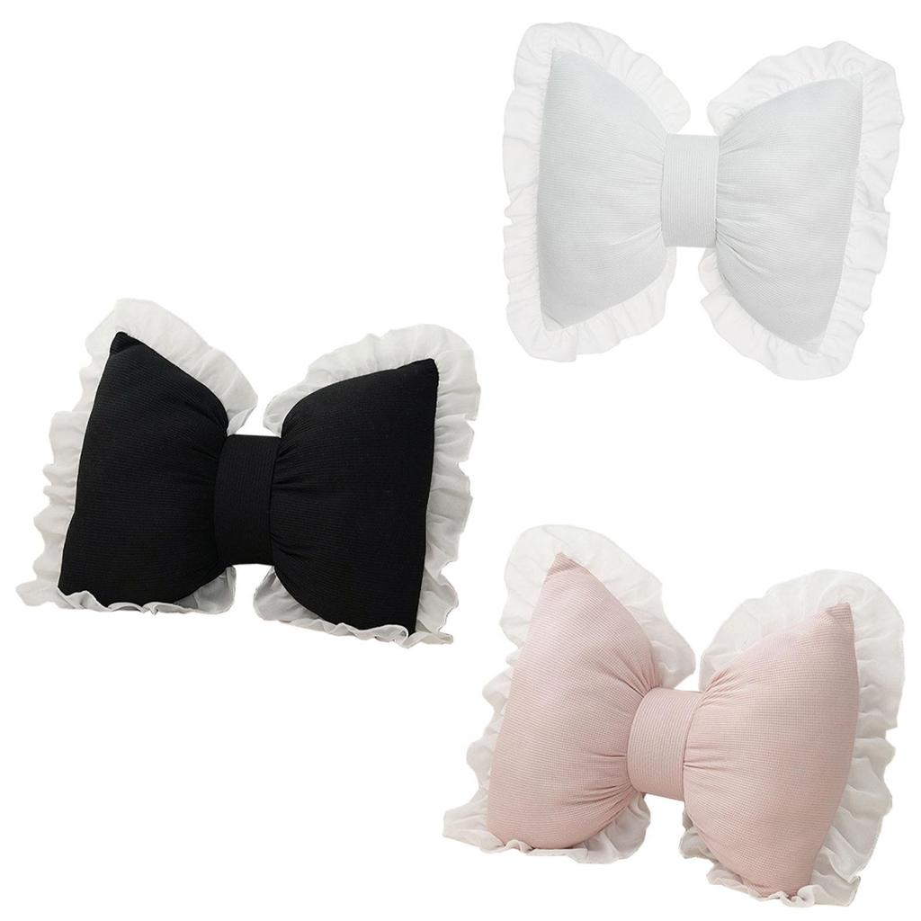 Bowknot Pillow Wedding Gift Bedside Cushion for Bedroom Office Study Room