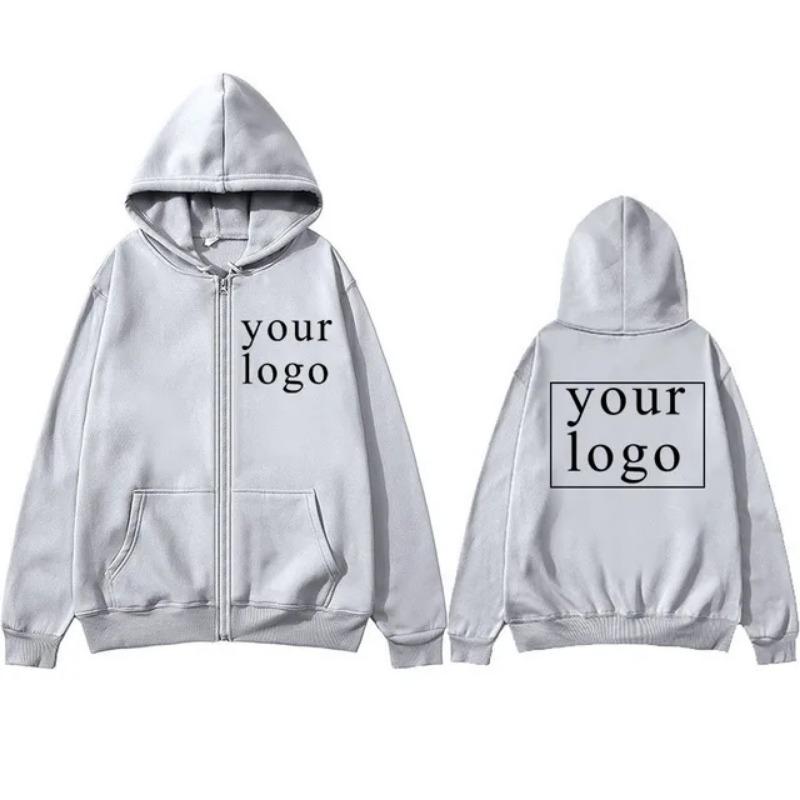 New Fashion Your Own Design Brand Logo/Picture Personalized Custom Anywhere Men Women DIY Zipper cardigan hoodie