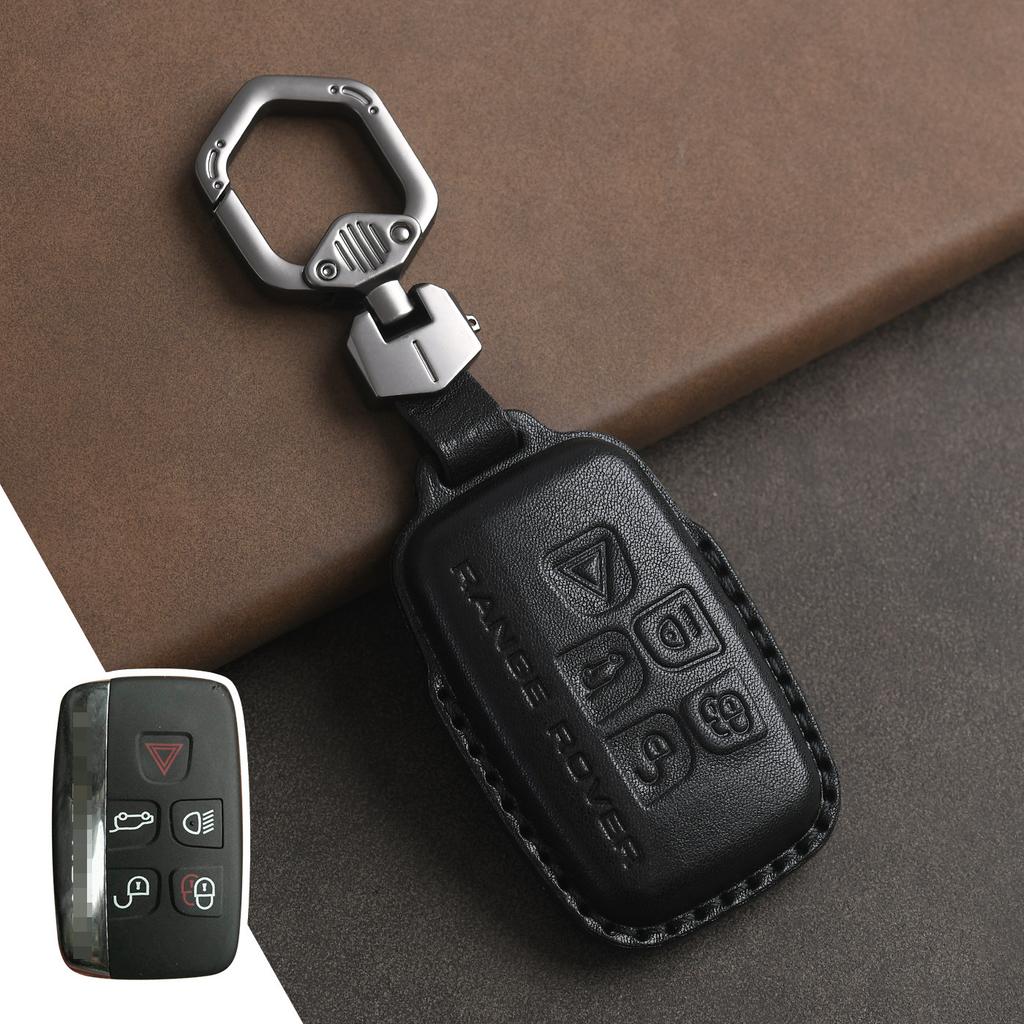 Funda para Llave de Coche, Adecuada para Land Rover, Funda para Llave de Coche New Range Rover Sport, Cuero Genuino, Primera Capa de Piel de Vaca