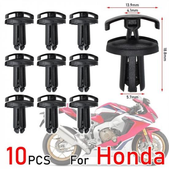 10x Motorcycle Plastic Screw Push Rivets Fastener Clips For Honda 90683-GAZ-003