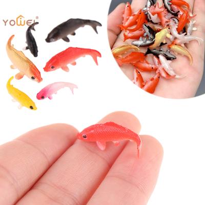 5Pcs Dollhouse Miniature Fish Carp Model Simulation Goldfish Figurines Ornament DIY 3D Kids Toys Ocean Scenery Decor Prop