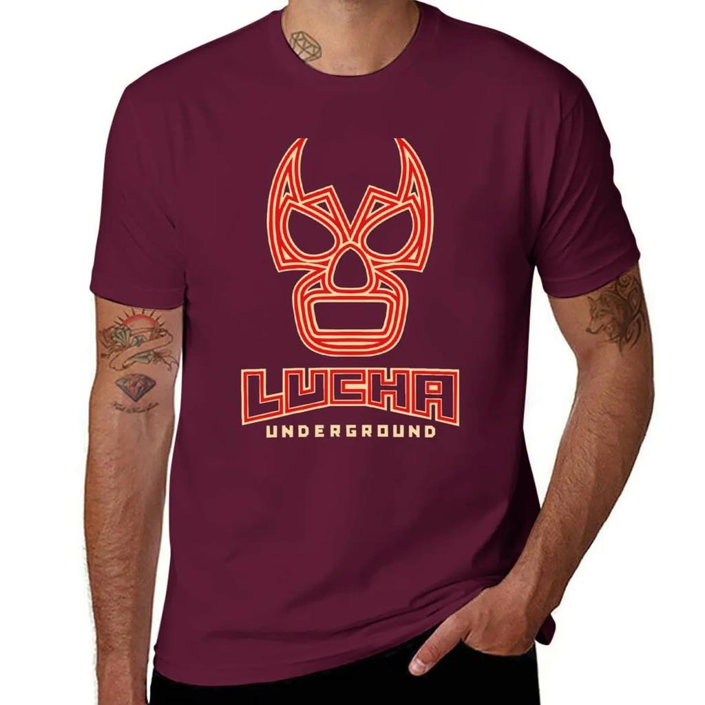 Lucha Underground Mascara T-shirt grafica sportiva sublime felpa T-shirt unisex casual alla moda