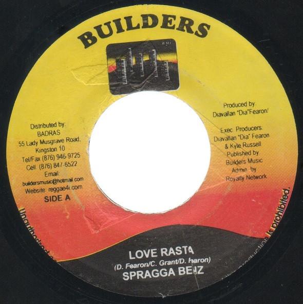 

7-дюймовая пластинка SPRAGGA BENZ / SUGAR SLICK - Love Rasta / Anything You Want NONE Builders 2003 Ямайка Регги, Ска и Даб Б/У