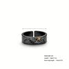 Black Moon Alloy Ruler Ring: Adjustable Mountain & River Couple Rings In Ancient Chinese Style.