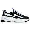 Skechers DLites Stoff Leder Bequem Vielseitig Niedrig geschnitten Dad Sneaker Damen Sneaker Schwarz Lila 896138-BKLV