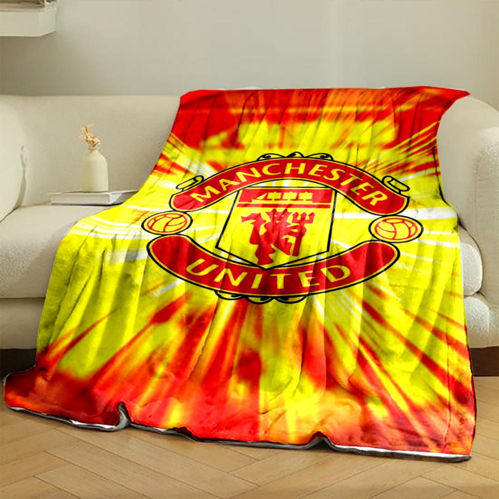 Manchester United Designed Flannel Blanket for Bedroom, Living Room, Sofa, and Nap