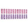 24 Pcs Long Coffin Press On Nail Heart Artificial Nail Valentines Day False Nail Festival Stick On Nail for Holiday