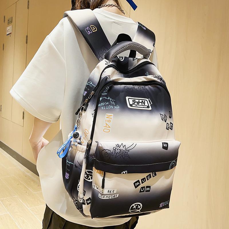 Schoolbag Children Elementary School Girls Junior High School College Students High School Students Large Capacity Printing