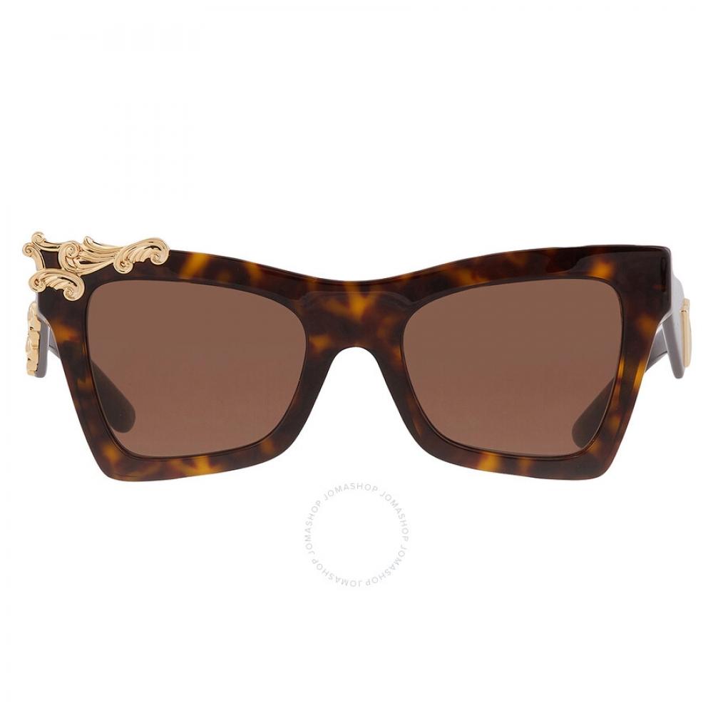 

Dolce Gabbana Dark Brown Butterfly Ladies Sunglasses DG4434 502 73 51