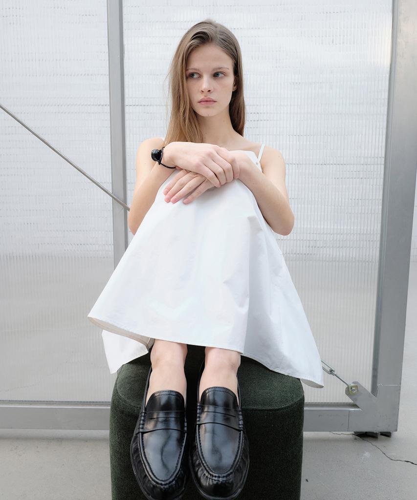 Yunse Studded Volume Mini Dress (White)