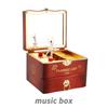 Sound Music Box With Elegant Rotating Jewelry Designs ABS Metal Wind Up Music Box for Relaxation & Decorative Use