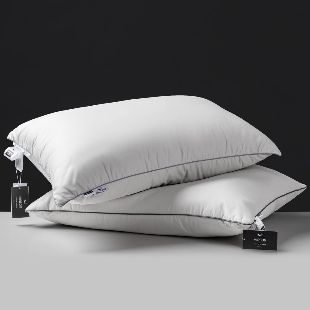 Polyester (Anti-Allergen) Pillow Silver Cloud №1010 100% Cotton, 100% Polyester Filling. Medium.