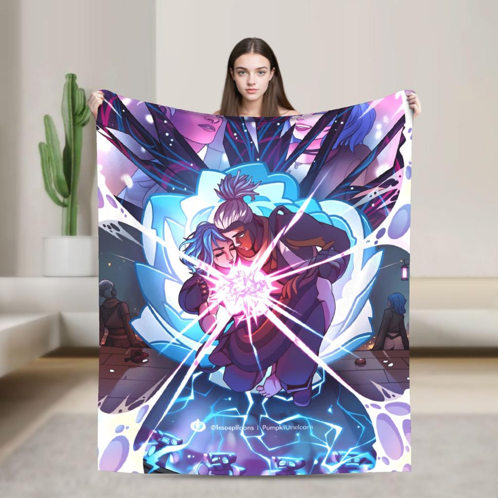 Arcane Soft Blanket Viktor Game Anime Jinx Jayce Caitlyn Jesus Sevika  Camping Plush Throw Blanket Home Decor Sofa Bed Cover