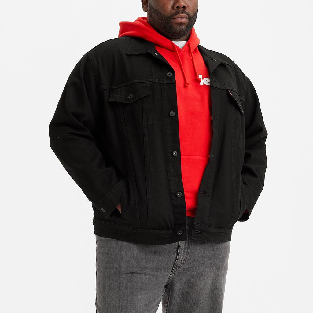 Levis Casual Oversized Long Sleeve Denim Jacket Men jackets Black 07158-0020