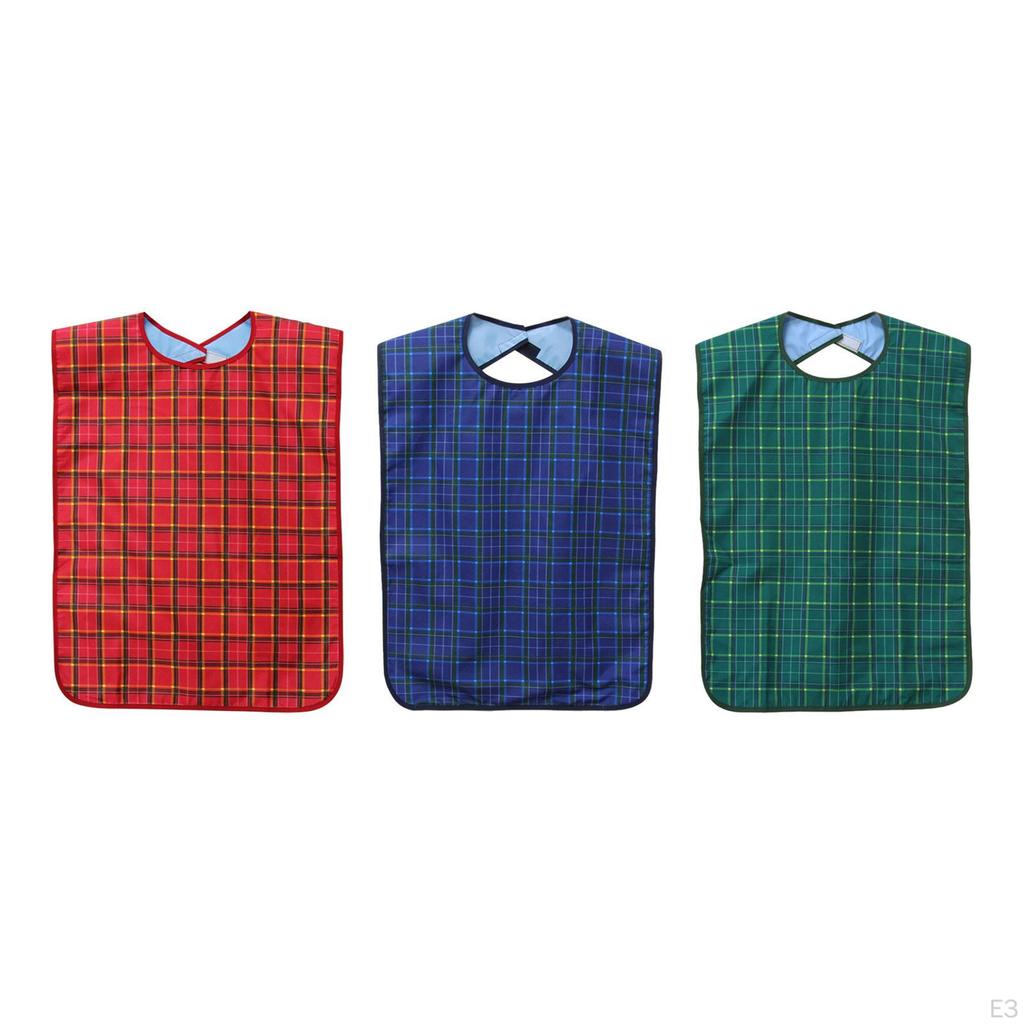 Erwachsenenlätzchen 75x45cm Bequem Fleckenabweisend Groß Ölfest Wasserdicht Kleidungsschutz für