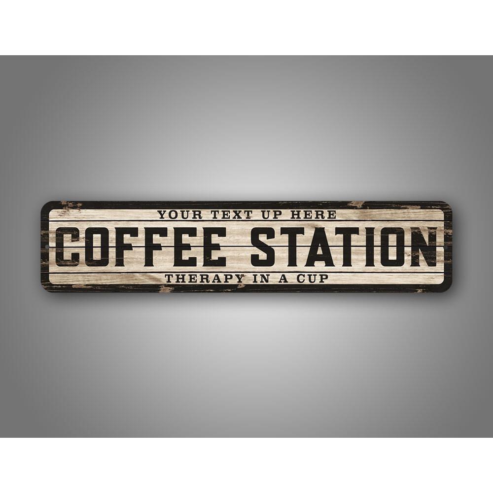 

Custom 4x16 Inch Weathered Wood Sign Coffee Bar Decor білий