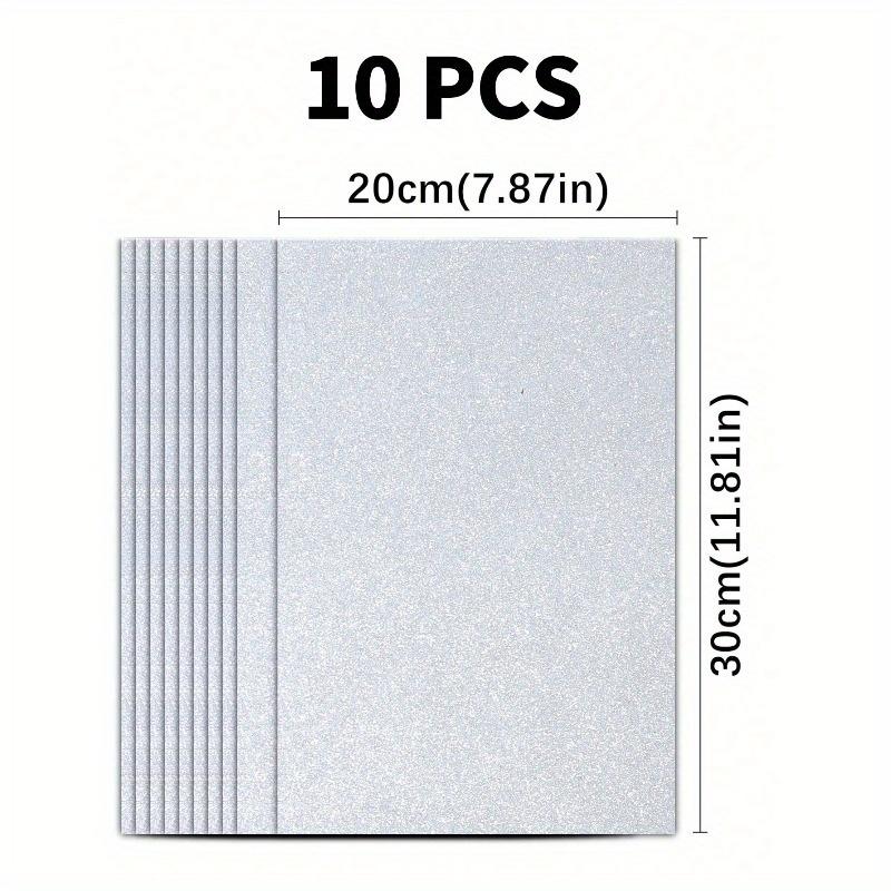 10 szt./opak. Wielokolorowy metaliczny papier gąbkowy z brokatem, Grube arkusze pianki brokatowej bez podkładu samoprzylepnego, Do DIY, Rzemiosła, Tłoczenia, Składania papieru artystycznego