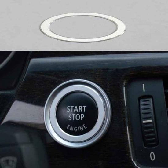 Frame Trim Ignition Switch Start Button For BMW 3-Series E90 Silver 2005-2012 1X